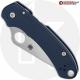 MODIFIED Spyderco Para 3 Knife Satin Blade + Exclusive AWT SKINNY Midnight Blue Type III Hard Coat Scales