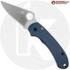 MODIFIED Spyderco Para 3 Salt Knife - Satin MagnaCut + Exclusive AWT Midnight Blue Type III Hard Coat Scales