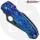 MODIFIED Spyderco Para 3 Knife with Acid Stonewash + KP Titanium Scales MAYHEM FINISH