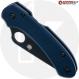 MODIFIED Spyderco Para 3 LW Knife Black DLC + Exclusive AWT Midnight Blue Scales