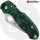 MODIFIED Spyderco Para 3 Knife - Green Digital Camo - Satin Blade - Rit Dyed Handle