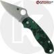 MODIFIED Spyderco Para 3 Knife - Green Digital Camo - Satin Blade - Rit Dyed Handle