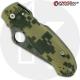 MODIFIED Spyderco Para 3 Knife ACID WASH Blade Camo G10