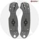 KP Custom Titanium Scales for Spyderco Para 3 Knife - Stonewash Finish - Warthog Engraved