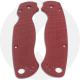 KP Custom Micarta Scales for Spyderco Paramilitary 2 Knife - Red Linen - Ambi - Tip Up