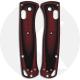 KP Custom G10 Scales for Benchmade Mini Bugout Knife - Black / Red - Contoured - Smooth Surface