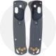 KP Custom G10 Scales for Benchmade Mini Bugout Knife - Black / Grey - Contoured - Smooth Surface