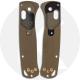 KP Custom G10 Scales for Benchmade Mini Bugout Knife - Black / Desert Tan - Contoured - Smooth Surface