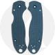 KP Custom Micarta Scales for Spyderco Para 3 Knife - Blue Linen - Ambi - Tip Up