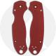 KP Custom Micarta Scales for Spyderco Para 3 Knife - Red Linen - Ambi - Tip Up