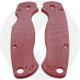 KP Custom Micarta Scales for Spyderco Paramilitary 2 Knife - Red Linen - Ambi - Tip Up