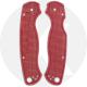KP Custom Micarta Scales for Spyderco Paramilitary 2 Knife - Red Linen - Ambi - Tip Up