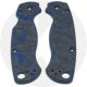 KP Custom Blue Swirl Carbon Fiber Scales for Spyderco Para Military 2 Knife