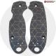 KP Custom Titanium Scales for Spyderco Para 3 Knife - Black Anodized Finish - Geo Cube Engraved