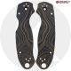 KP Custom Titanium Scales for Spyderco Para 3 Knife - Black Anodized Finish - Topo Engraved