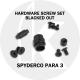 Replacement Screw Set for Spyderco Para 3 - Stainless Steel - Blacked Out