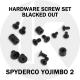 Replacement Screw Set for Spyderco Yojimbo - Stainless Steel - Blacked Out
