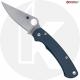 MODIFIED Spyderco Paramiliary 2 Knife - Satin Blade - Exclusive AWT Agent SKINNY Midnight Blue Scales