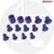 Titanium Hardware Replacement Screw Set for Spyderco Yojimbo Knife - High Voltage Chameleon Anodize