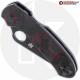 MODIFIED Spyderco Para 3 Black DLC Knife + KP SKINNY Red Shred Carbon Fiber Scales