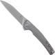 Kizer Splinter Ki3457A3 - TomCat Knives - Stonewash Sheepfoot - Milled Matte Titanium - Frame Lock Flipper Folder