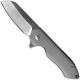 Kizer Guru Ki3504K2 Matt Degnan EDC Frame Lock Flipper Folder Sheepfoot with Solid Titanium Handle