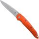 Kizer Sliver Ki4419A1 - Stonewash Drop Point - Sunburst Orange Aluminum - Liner Lock Folder