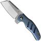 Kizer c01c Sheepdog Ki4488A Chris Conaway Cleaver Style Blue Ti Flipper Folding Knife