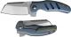Kizer c01c Sheepdog Ki4488A Chris Conaway Cleaver Style Blue Ti Flipper Folding Knife
