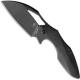 Kizer Megatherium Ki4502A2 Elijah Isham Frame Lock Flipper Folder Black Stonewash Wharncliffe and Titanium