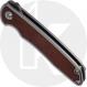 Kizer Matanzas Ki4510A3 - Nick Swan - Gray Drop Point - Matte Titanium with Brown Micarta - Frame Lock Flipper Folder