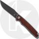 Kizer Matanzas Ki4510A3 - Nick Swan - Gray Drop Point - Matte Titanium with Brown Micarta - Frame Lock Flipper Folder