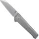 Kizer Quell Ki4530 - Kevin Kelemen - Stonewash Reverse Tanto - Matte Titanium - Frame Lock Flipper Folder