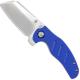 Kizer Vanguard c01c Mini Sheepdog V3488C3 - Chris Conaway - Satin 154CM Cleaver Style - Blue G10 - Liner Lock Flipper Folder