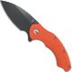 Kizer Vanguard Roach V4477N2 - Matt Degnan - Dark Gray Ti N690 Drop Point - Orange G10 - Liner Lock Flipper Folder