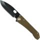 Medford 187 DP Knife - Black PVD Drop Point - Bronze Anodized Titanium - Frame Lock Folder - USA Made