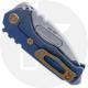 Medford Praetorian Genesis T - Tumbled S35VN Tanto - Blue Ti - Frame Lock Folder - USA Made