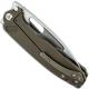 Medford Infraction Knife - Tumble Finish Drop Point - Front Flipper - Bronze Anodized Titanium - Frame Lock Folder - USA Made
