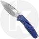 Medford Infraction - Tumbled S35VN Drop Point - Violet Falling Leaf Ti - Frame Lock Folder - USA Made