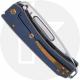 Medford Midi Marauder Knife - Tumbled S35VN Tanto - Dark Blue / Bronze Pin Stripe Ti - Frame Lock Folder - USA Made