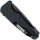 Medford Smooth Criminal Knife - Black PVD Drop Point - Flipper Knife - Black Aluminum - Black PVD Hardware - Plunge Lock Folder