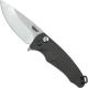 Medford Smooth Criminal Knife - Tumbled Drop Point - Flipper Knife - Gray Aluminum - PVD Hardware - Plunge Lock Folder - USA Mad