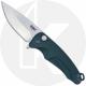 Medford Smooth Criminal - Tumbled S45VN Drop Point - Blue Aluminum - Button Lock Folder - USA Made