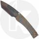 Medford Marauder-H Knife - 3V Vulcan Tanto - Cement / Bronze Stained Glass Ti - Frame Lock Folder - USA Made