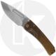 Medford Slim Midi - Tumbled S35VN Drop Point - Bronze Anodized Titanium Handle - Frame Lock Folder - USA Made