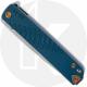 Medford M-48 Knife - Tumbled S45VN Drop Point - Blue Aluminum / Tumbled Ti - Bronze Hardware - Frame Lock Flipper Folder - USA M