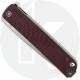 Medford M-48 Knife - Tumbled S45VN Drop Point - Red Aluminum / Tumbled Ti - Flamed Hardware - Frame Lock Flipper Folder - USA Ma