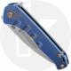 Medford Praetorian Slim Flipper - Tumbled S45VN Tanto - Blue Ti - Frame Lock Folder - USA Made