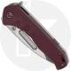 Medford Swift FL Flipper - Tumbled S35VN Drop Point - Red Aluminum / Tumbled Ti - Frame Lock Folder - USA Made