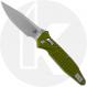 Microtech Socom 160RL-10FROD Knife - Stonewash M390MK Spear Point - OD Green Frag Pattern Aluminum - USA Made